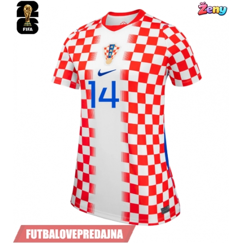 Lacne Ženy Futbalové dres Chorvátsko Ivan Perisic #14 MS 2026 Krátky Rukáv - Domáci